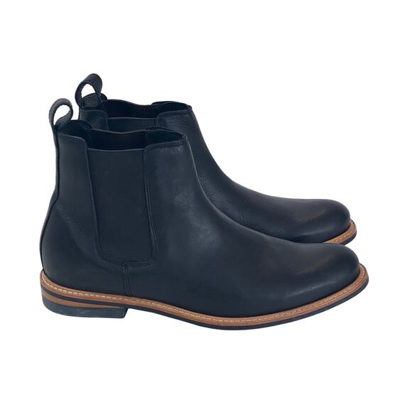 Nisolo All-Weather Chelsea Boots Mens Size 12 Black Leather Pull On Ankle - Picture 1 of 13